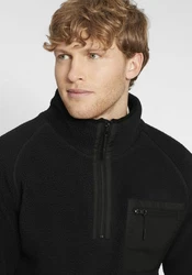 Indicode Fleecejacke IDTrout Herren mit Stehkragen Schwarz