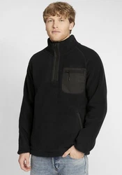 Indicode Fleecejacke IDTrout Herren mit Stehkragen Schwarz