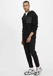 Indicode Fleecejacke IDTrent Schwarz/Dunkelgrau/Dunkelblau