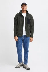 Indicode Fleecejacke IDWilmot Herren  Dunkelgrün/Grün