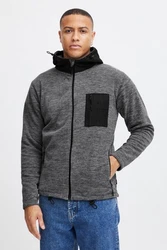 Indicode Fleecejacke IDWilmot Herren  Dunkelgrau/Hellgrau/Grau