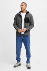 Indicode Fleecejacke IDWilmot Herren  Dunkelgrau/Hellgrau/Grau
