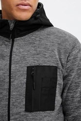 Indicode Fleecejacke IDWilmot Herren  Dunkelgrau/Hellgrau/Grau