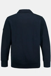 JP1880 Fleecejacke Sweatjacke Stehkragen Dunkelblau/Hellblau
