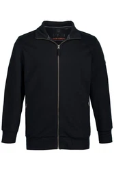 JP1880 Fleecejacke Sweatjacke Stehkragen Dunkelblau/Schwarz/Hellblau