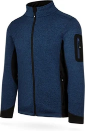 Fleecejacke Herren Strick-Fleecejacke Wapusk Strickjacke Cardigan mit Stehkragen und Seitentaschen Outdoor