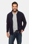 JP1880 Fleecejacke Outdoor Stehkragen Dunkelblau/Blau