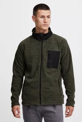 Indicode Fleecejacke IDWilton Herren Dunkelgrün/Grün