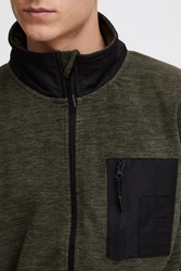 Indicode Fleecejacke IDWilton Herren Dunkelgrün/Grün