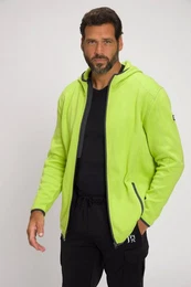 Fleecejacke Strickfleece-Jacke Skiwear Kapuze Zipper