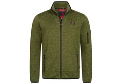 Hhenhorn Strickfleecejacke Tacul Herren Strickjacke Outdoor Sweatshirt Dunkelgrün/Grün