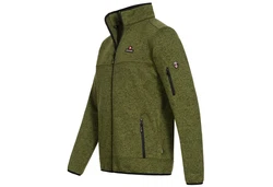 Hhenhorn Strickfleecejacke Tacul Herren Strickjacke Outdoor Sweatshirt Dunkelgrün/Grün