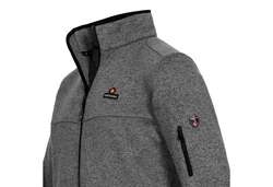Hhenhorn Strickfleecejacke Tacul Herren Strickjacke Outdoor Sweatshirt Dunkelgrau/Hellgrau/Grau/Rot