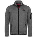 Hhenhorn Strickfleecejacke Tacul Herren Strickjacke Outdoor Sweatshirt Dunkelgrau/Hellgrau/Grau/Rot