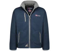 Geo Norway Fleecejacke Polar Sweatjacke Dunkelblau/Blau/Hellblau/Pastell