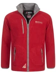 Geo Norway Fleecejacke Polar Sweatjacke Rot/Dunkelrot