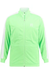 JP1880 Fleecejacke Trainingsjacke Fitness Stehkragen Grün/Neonfarben