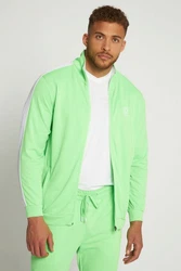 JP1880 Fleecejacke Trainingsjacke Fitness Stehkragen Grün/Neonfarben