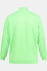 JP1880 Fleecejacke Trainingsjacke Fitness Stehkragen Grün/Neonfarben