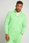 JP1880 Fleecejacke Trainingsjacke Fitness Stehkragen Grün/Neonfarben