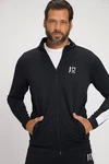 JP1880 Fleecejacke Trainingsjacke Fitness Stehkragen Schwarz