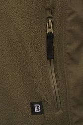 Brandit Fleecejacke Ripstop Jacket (1-St) Dunkelgrün/Braun/Khaki