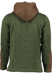 Tom Collins Strickfleecejacke Mumep Herren Outdoorjacke hochgeschlossen mit Kapuze Dunkelgrün/Grün