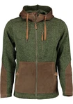 Tom Collins Strickfleecejacke Mumep Herren Outdoorjacke hochgeschlossen mit Kapuze Dunkelgrün/Grün