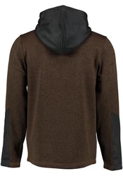 Tom Collins Strickfleecejacke Mumep Herren Outdoorjacke hochgeschlossen mit Kapuze Dunkelgrün/Khaki/Dunkelbraun/Braun/Grau