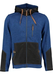Tom Collins Strickfleecejacke Mumep Herren Outdoorjacke hochgeschlossen mit Kapuze Dunkelblau/Blau