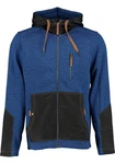 Tom Collins Strickfleecejacke Mumep Herren Outdoorjacke hochgeschlossen mit Kapuze Dunkelblau/Blau