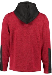 Tom Collins Strickfleecejacke Mumep Herren Outdoorjacke hochgeschlossen mit Kapuze Dunkelrot/Rot