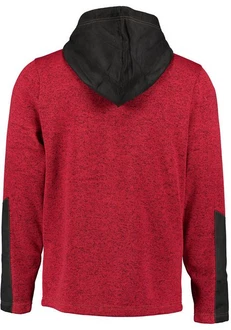 Tom Collins Strickfleecejacke Mumep Herren Outdoorjacke hochgeschlossen mit Kapuze Dunkelrot/Rot