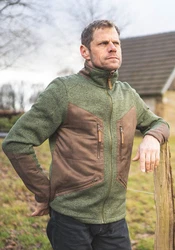 Tom Collins Strickfleecejacke Direne Herren Outdoorjacke Dunkelgrün/Grün