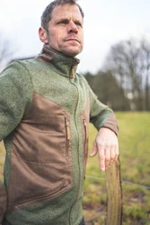 Tom Collins Strickfleecejacke Direne Herren Outdoorjacke Dunkelgrün/Grün