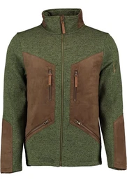 Strickfleecejacke Direne Herren Outdoorjacke hochgeschlossen mit Stehkragen