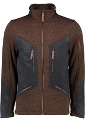 Tom Collins Strickfleecejacke Direne Herren Outdoorjacke Dunkelbraun/Braun/Grau