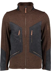 Tom Collins Strickfleecejacke Direne Herren Outdoorjacke Dunkelbraun/Braun/Grau