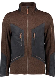 Strickfleecejacke Direne Herren Outdoorjacke hochgeschlossen mit Stehkragen
