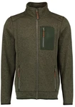 OS-Trachten Strickfleecejacke Nucku Outdoorjacke mit Stehkragen und Brusttasche Dunkelgrün/Grün/Khaki