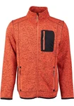 OS-Trachten Strickfleecejacke Nucku Outdoorjacke mit Stehkragen und Brusttasche Orange/Rot