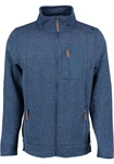 OS-Trachten Strickfleecejacke Nucku Outdoorjacke mit Stehkragen und Brusttasche Hellblau/Dunkelblau/Blau/Grau