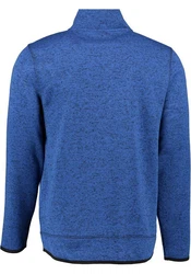 OS-Trachten Strickfleecejacke Nucku Outdoorjacke mit Stehkragen und Brusttasche Blau/Dunkelblau