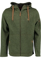 Tom Collins Strickfleecejacke Vazabi Herren Kapuzenjacke Dunkelgrün/Grün