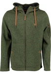 Tom Collins Strickfleecejacke Vazabi Herren Kapuzenjacke Dunkelgrün/Grün