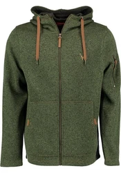 Tom Collins Strickfleecejacke Vazabi Herren Kapuzenjacke Dunkelgrün/Grün
