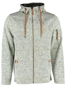 Tom Collins Strickfleecejacke Vazabi Herren Kapuzenjacke Hellgrau/Grau