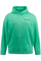 Fleecejacke Hoodie oversized acid washed Kapuzenprint