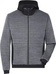 James & Nicholson Fleecejacke Herren Hybrid Strickfleece Hellgrau/Dunkelgrau/Grau/Dunkelblau