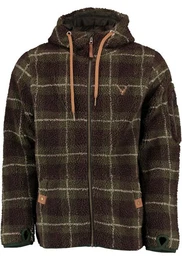Fleecejacke Arypa Herren Teddyfleece-Jacke mit Kapuze und Kngurutaschen